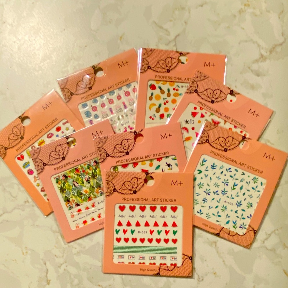 11-Pack Nail Decals Assorted